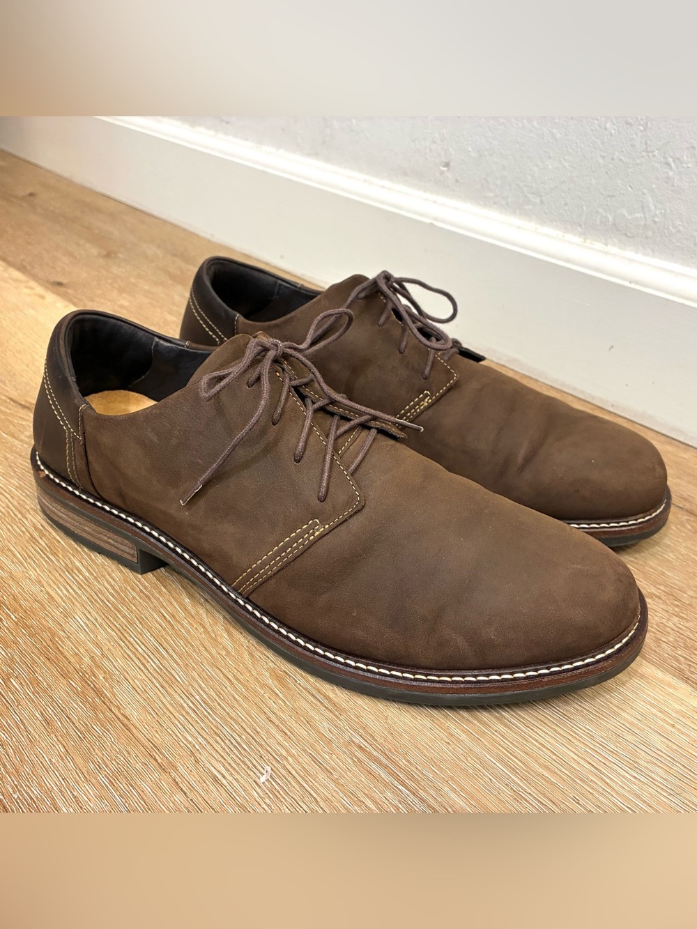 Naot Chief Flat Comfort Dress Shoes Brown Mens Shoes Size US 12 M | EU 45